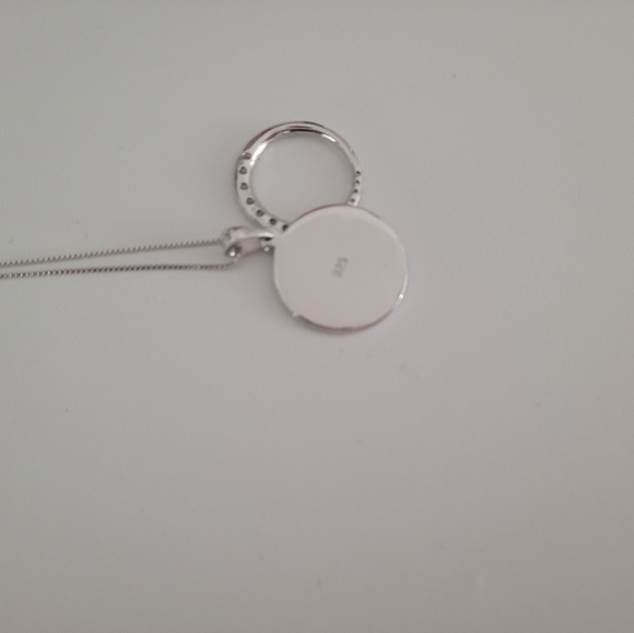 Pandora Silver Double Circle Pendant & Necklace - Picture 4 of 5